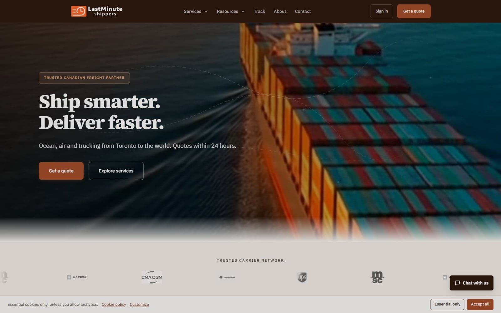 Last Minute Shippers: A freight forwarder's quoting, shipping and back office on one workflow, from enquiry to closeout.